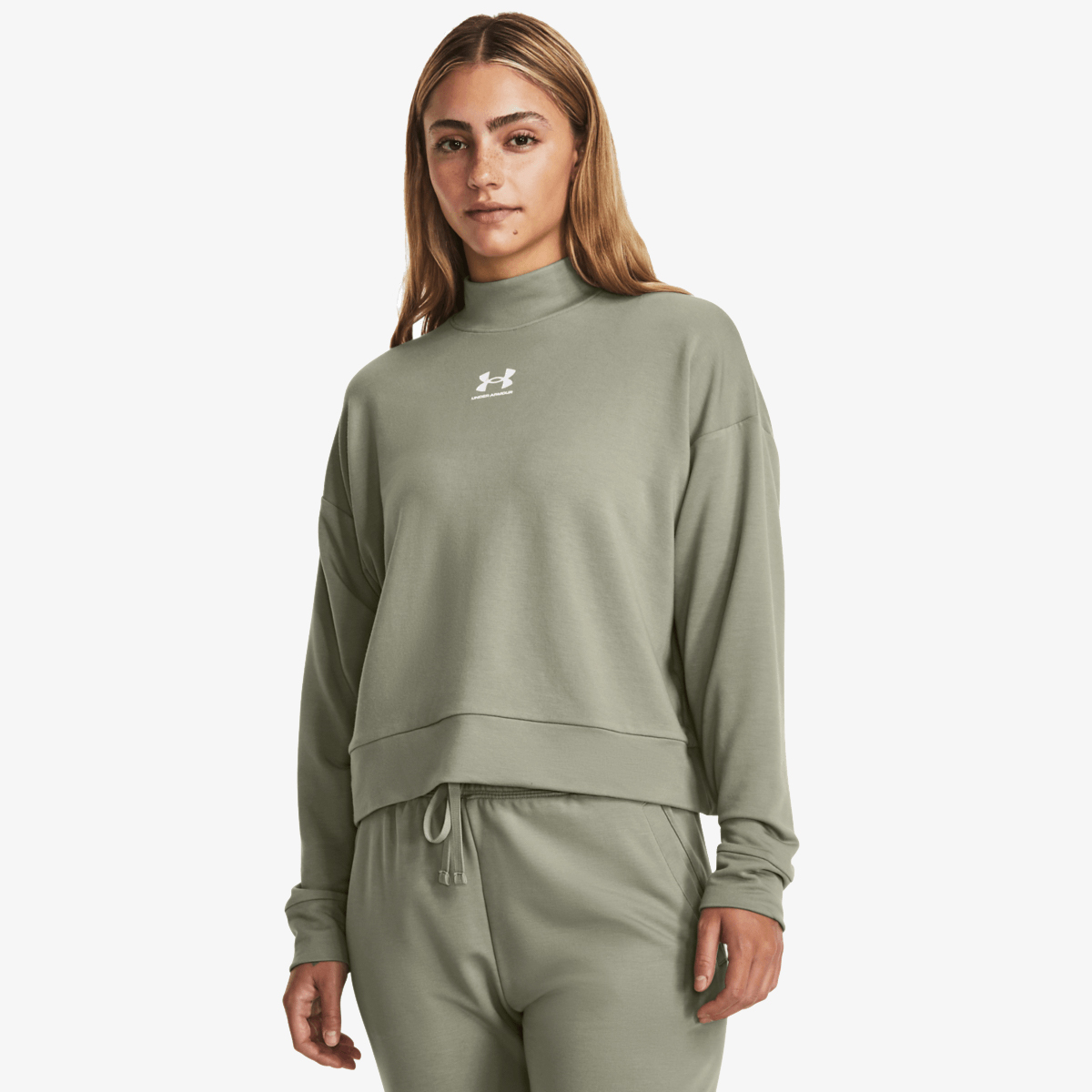 Under Armour UA Rival Terry Mock Crew – вратник од фротир Rival на Under Armour
