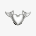 Crocs SILVER METAL HEART AND WINGS 