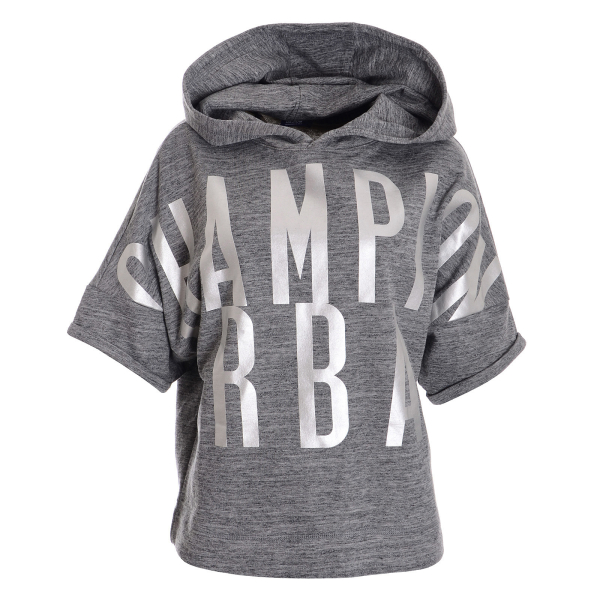 Champion HOODED SHORT SLEEVES SWEATSHIRT 