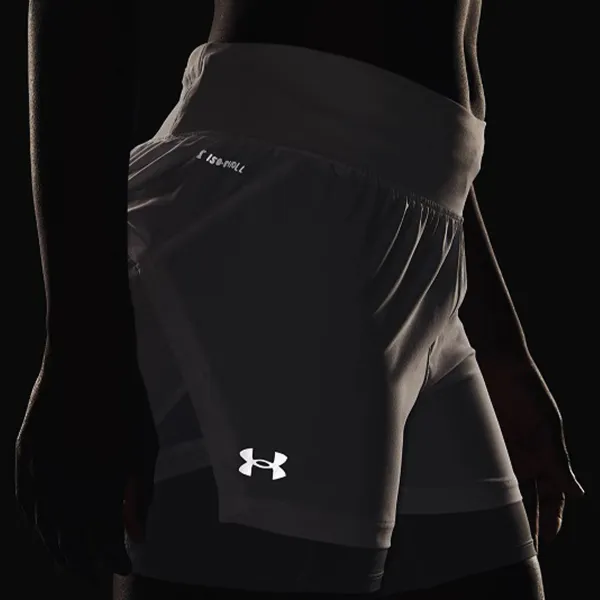 UNDER ARMOUR UA RUN STAMINA 2IN1 SHORT-WHT 