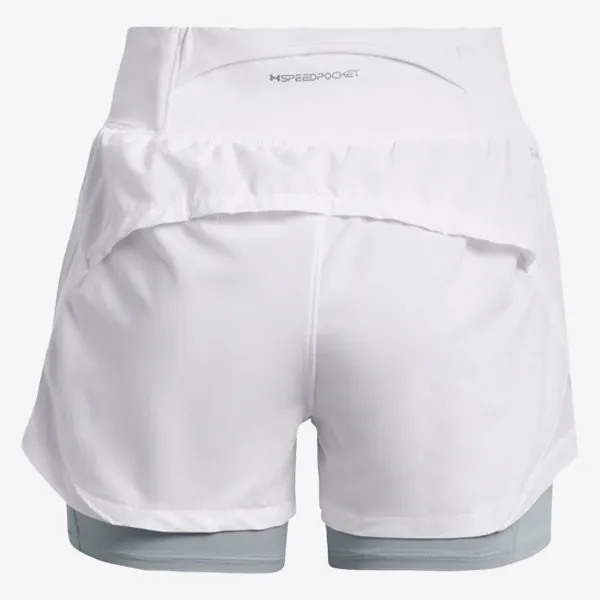 UNDER ARMOUR UA RUN STAMINA 2IN1 SHORT-WHT 
