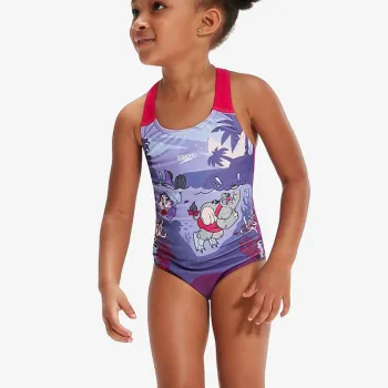 SPEEDO SPEEDO GIRLS LTS  PRINTED RACERBACK 