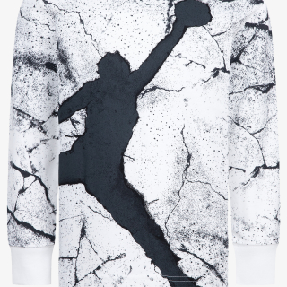Nike JDB JUMPMAN CEMENT LS TEE 