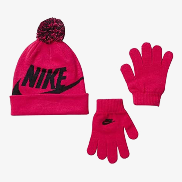 Nike NAN SWOOSH POM BEANIE GLV SET 