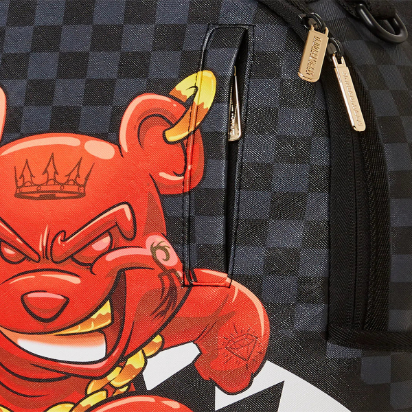 Sprayground DIABLO BEAR OTR GREY CHECKER DLXR BACKPA 