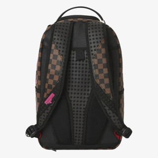 Sprayground PINK DRIP BROWN CHECK DLX BACKPACK 