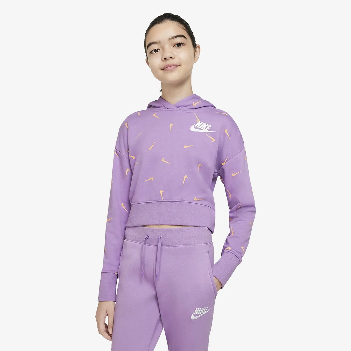 Nike nsw crop hoodie aop top