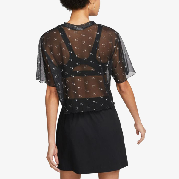 NIKE W NSW AIR AOP MESH SS CROP TOP 