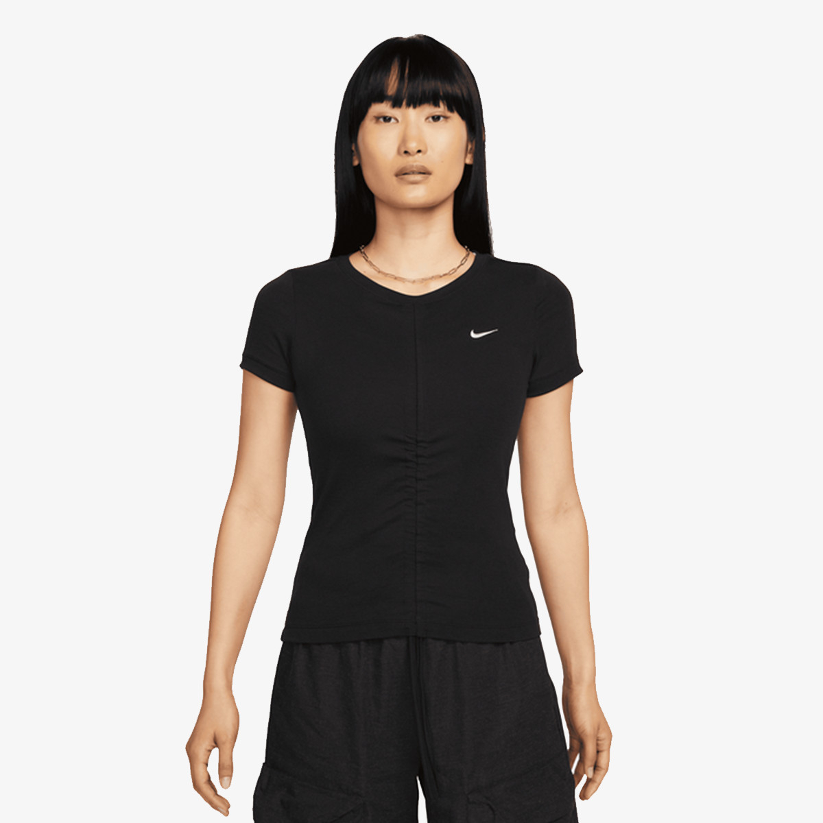 Nike W NSW ESSNTL RIB SS MD CRP TOP 