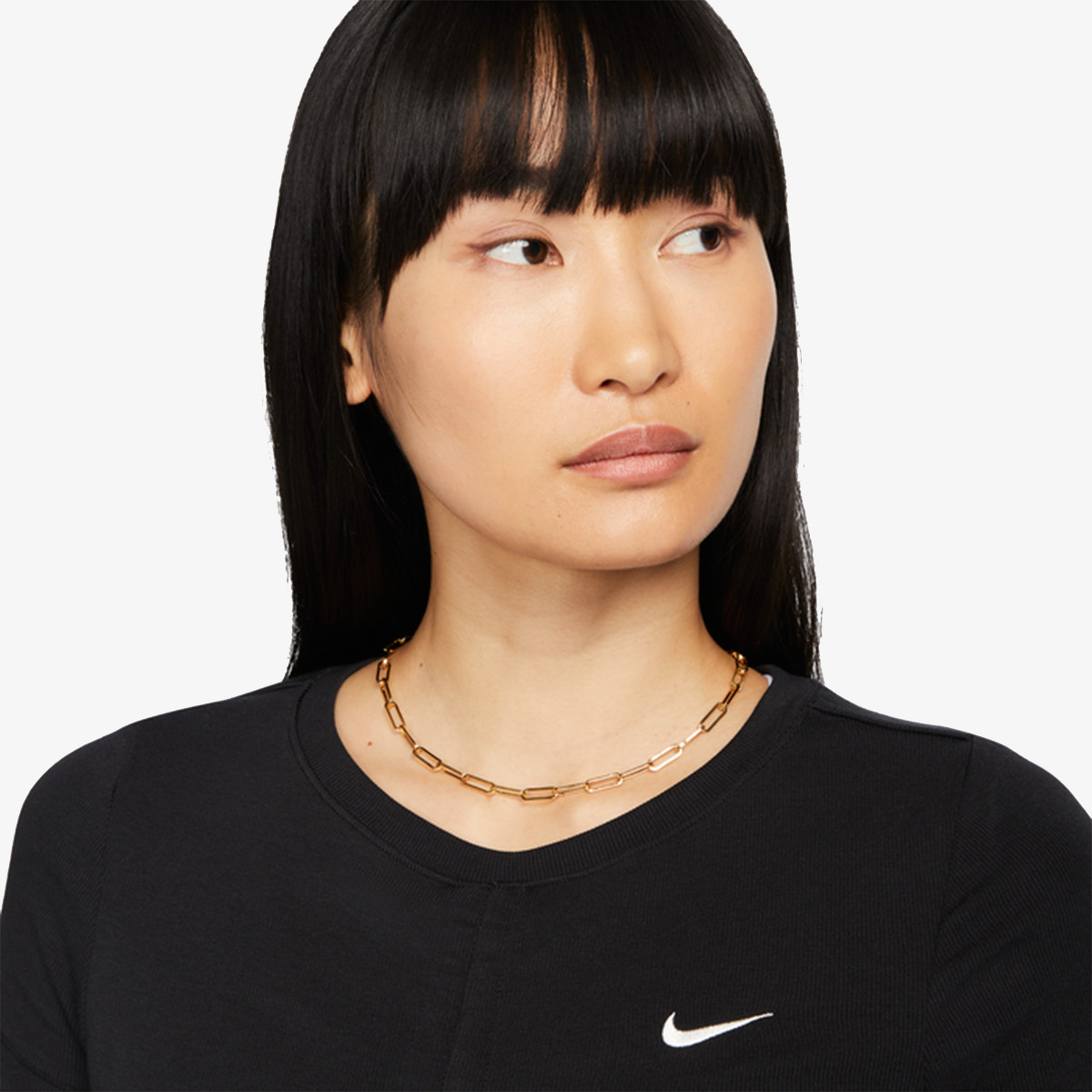 Nike W NSW ESSNTL RIB SS MD CRP TOP 
