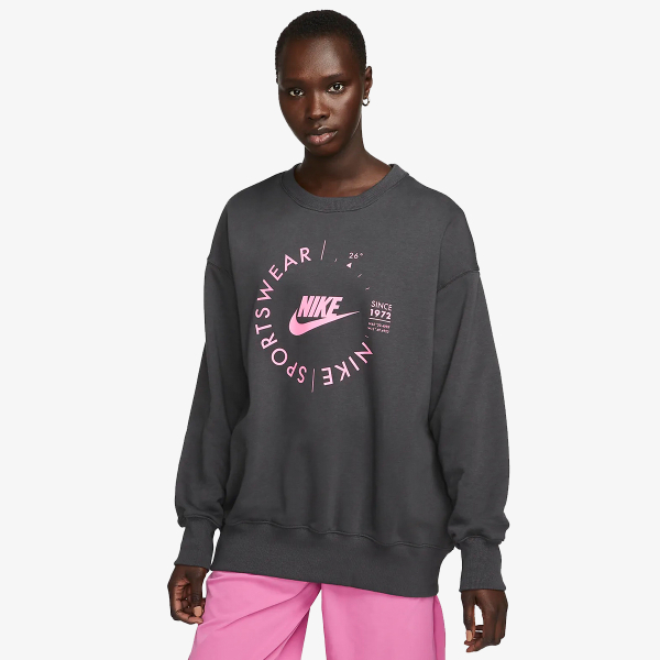 Nike W NSW PHNX FLC OS CREW PRNT SU 