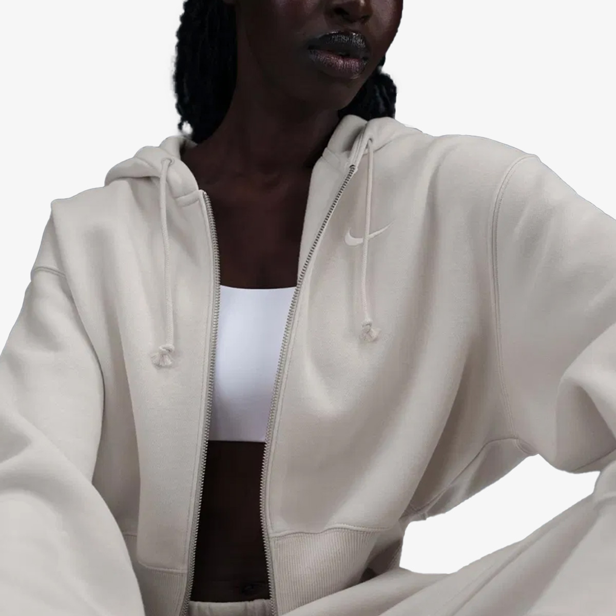 Nike W NSW PHNX FLC LSE CROP FZ HDY 