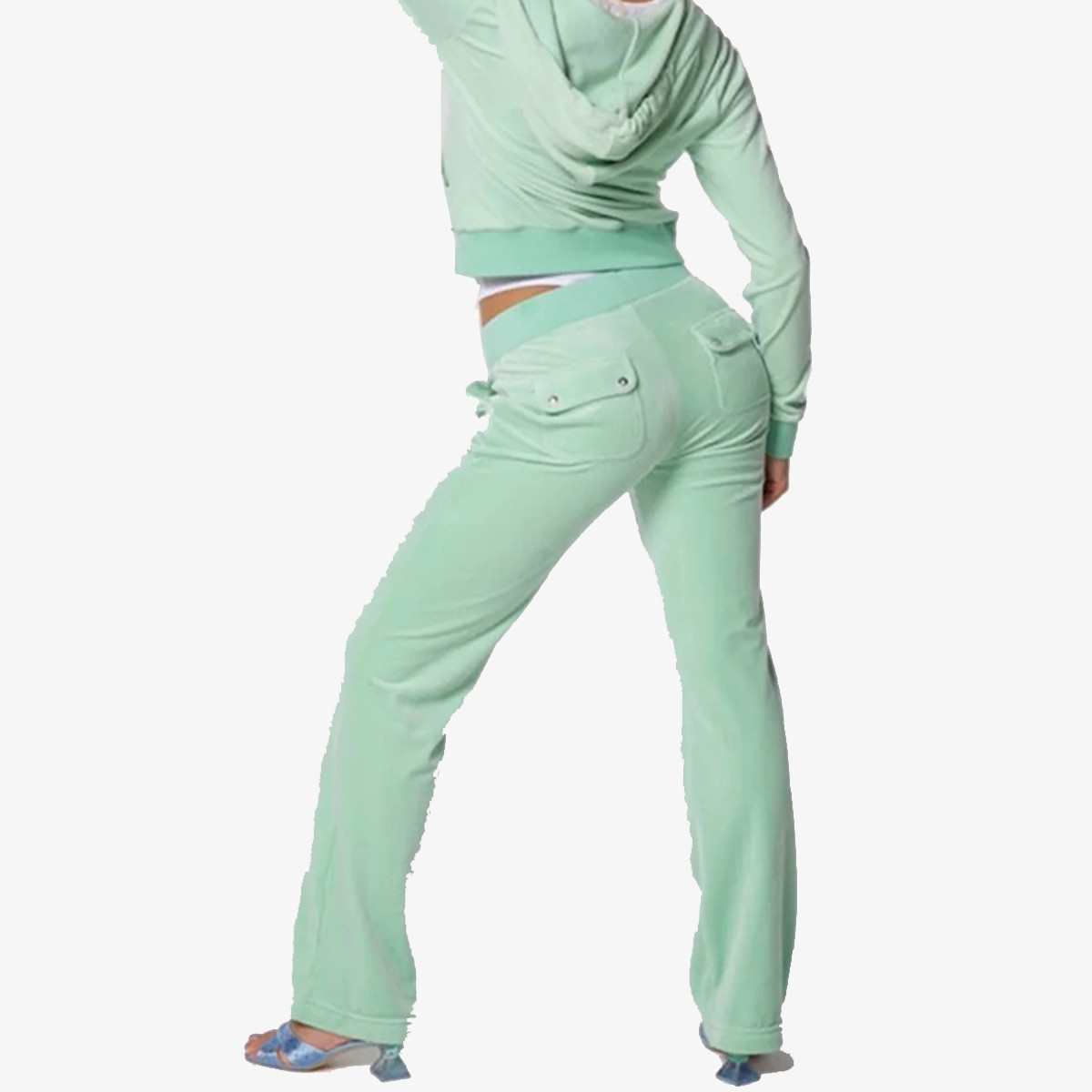 Juicy Couture STRAIGHT LEG TRACK PANT WITH POCKET 