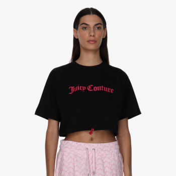 JUICY COUTURE FLOCKED CROPPED TEE 