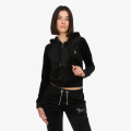 JUICY COUTURE JUICY COUTURE CLASSIC VELOUR HOODIE WITH JUICY  LOGO 