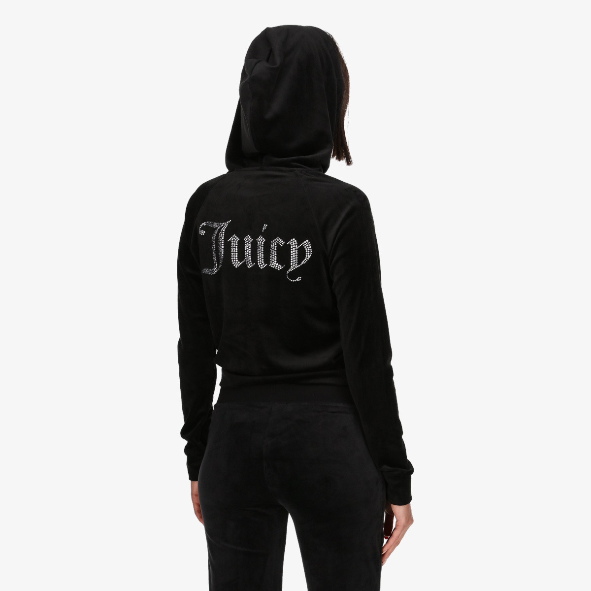 Juicy Couture CLASSIC VELOUR HOODIE WITH JUICY  LOGO 